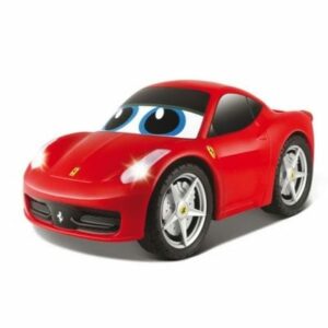 Radiostyrd bil för barn. Bilen har olika ljud- och ljuseffekter som en riktig Ferrari. Fjärrkontrollen ser ut som en ratt och det är lätt för barn att förstå hur man gör.  leksaker 5 år