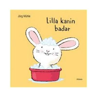 Bok i 1-årspresent Lilla kanin badar