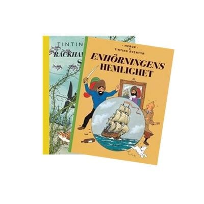    Klassiska böckerna om Tintin där han dras in i olika äventyr och spännande mysterier.    